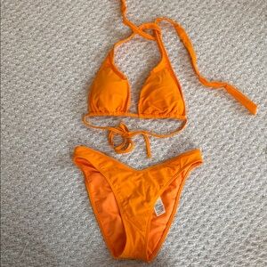 Hollister Halter Orange Bikini Set